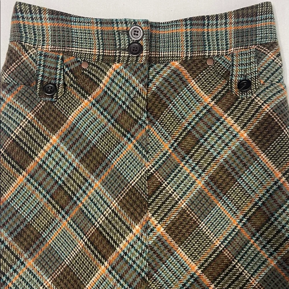 H&M Sparkle Plaid A-line Skirt Midi size 4